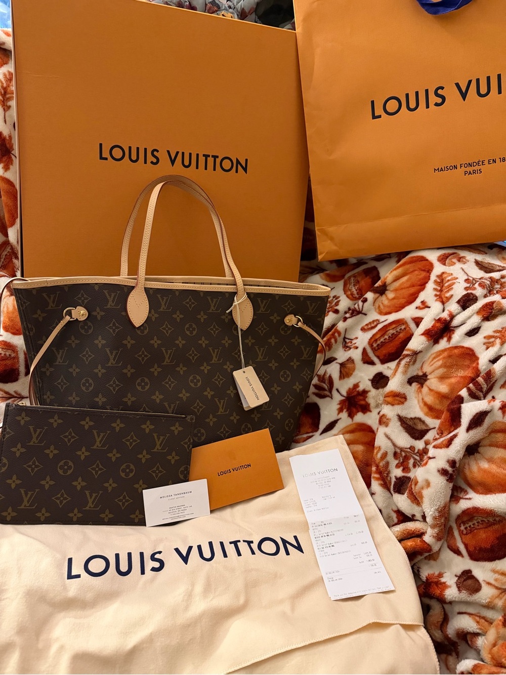 Louis Vuitton Brown Monogram Canvas Tote with Natural Vachetta Trim